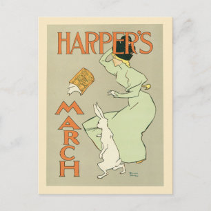 Carte Postale Magazine d'art nouveau Harper vintage Mars