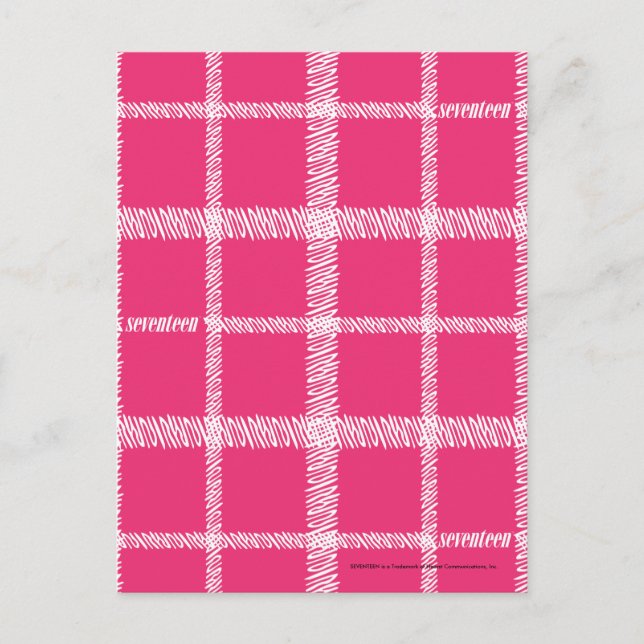 Carte Postale Magenta Plaid (Devant)