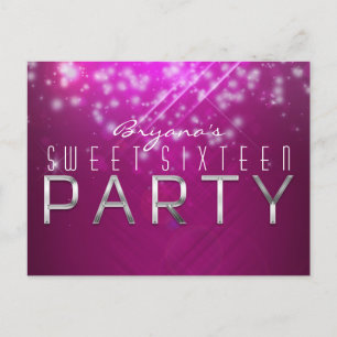 Carte postale Magenta Rose Pailleté Glam Club Vibe