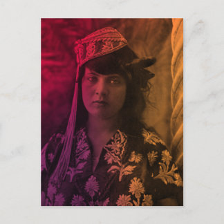 Carte Postale Maghreb coloré Juif Tunisien Djerba Girl Postc
