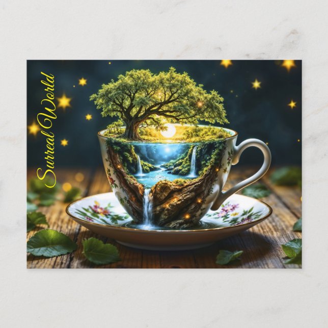 Carte Postale Magic teacup paysage fantastique nature (Devant)