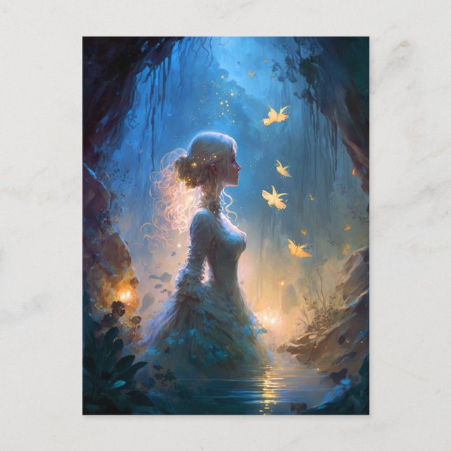 Carte Postale Magical Lady In Water Imaginaire Art (Devant)