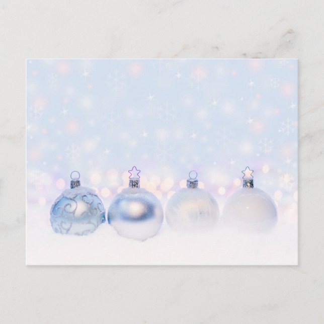 Carte Postale Magical Metallic Christmas Balls (Devant)