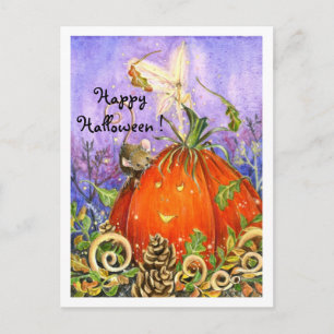 Carte Postale Magical Pumpkin and Little Friends