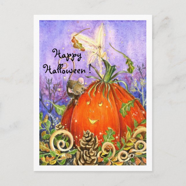 Carte Postale Magical Pumpkin and Little Friends (Devant)