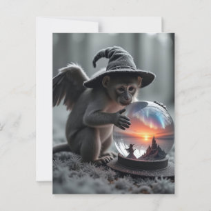 Carte Postale Magicien de singe volant Oz Wicked