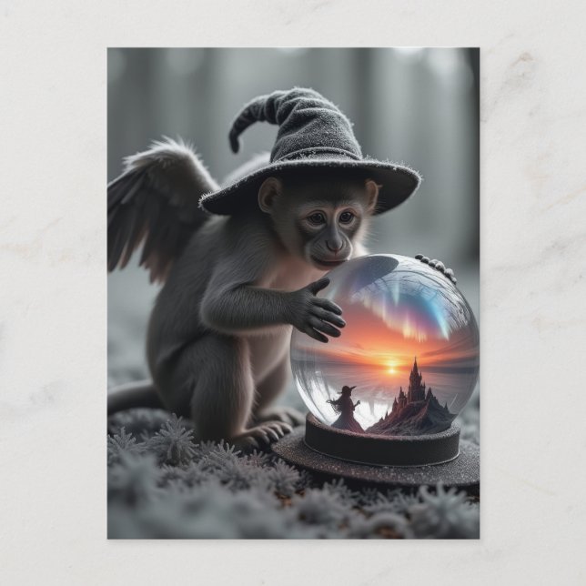 Carte Postale Magicien de singe volant Oz Wicked (Devant)