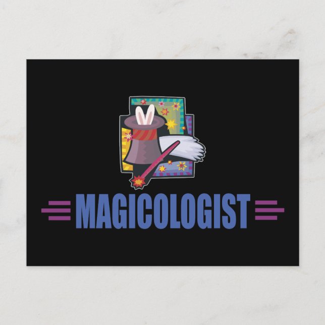 Carte Postale Magicien humoristique (Devant)