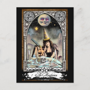 Carte postale Magicien Victorien Tarot Card