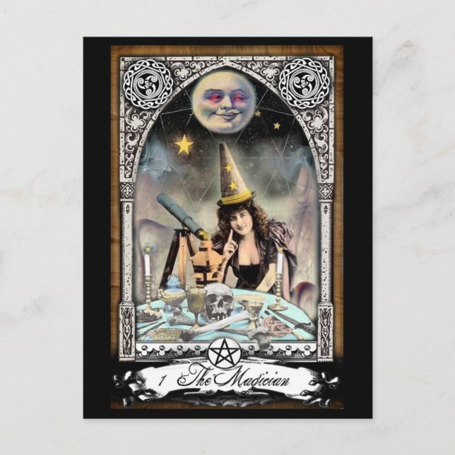 Carte postale Magicien Victorien Tarot Card (Devant)