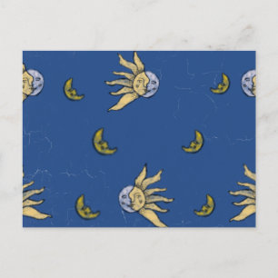 Carte Postale Magie Céleste Bleue Ciel Whimsigoth