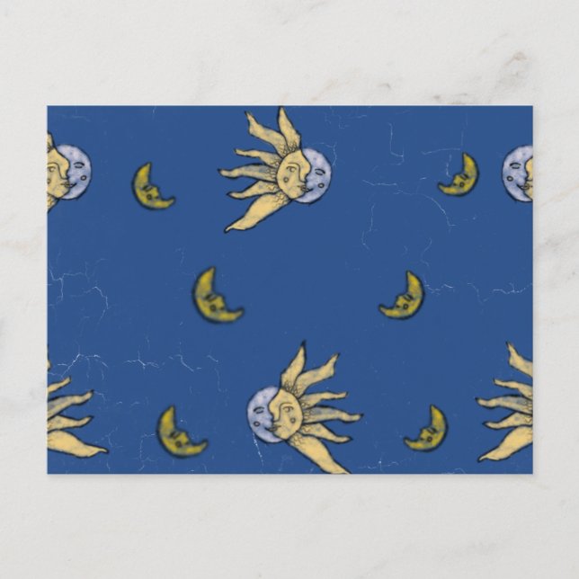 Carte Postale Magie Céleste Bleue Ciel Whimsigoth (Devant)
