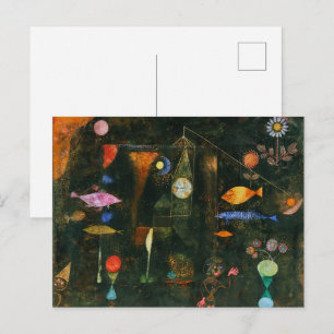 Carte Postale Magie de poisson de Paul Klee Art abstrait surréal