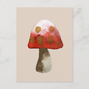 Carte Postale Magie de Toadstool de champignon rouge