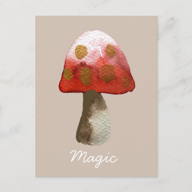 Carte Postale Magie de Toadstool de champignon rouge (Devant)