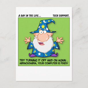 Carte Postale Magie du support technique