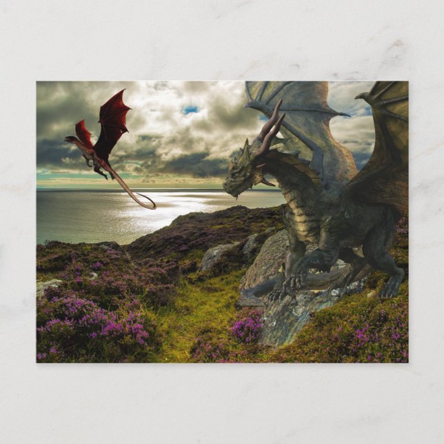 Carte Postale Magique Dragon Ocean Cliff (Devant)