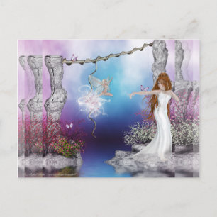 Carte postale magique Elf Imaginaire Fée