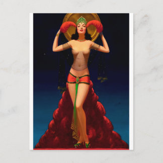 Carte Postale Magique Lady Pulp Pin Up