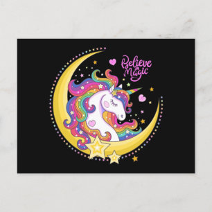 Carte postale magique Unicorn