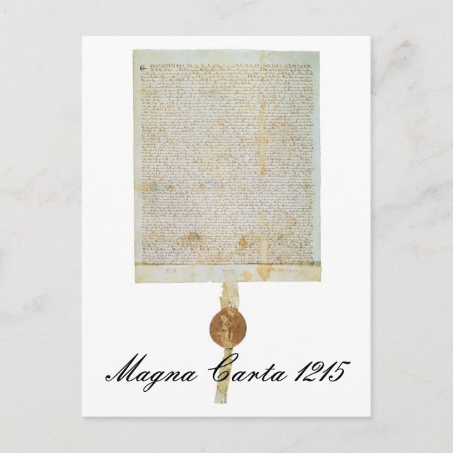 Carte Postale Magna Carta Libertatum - 1215 (Devant)