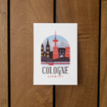 Carte Postale Magnet Cityscape Vintage de Cologne Allemagne<br><div class="desc">Grande oeuvre d'art vintage de Cologne feautirung Cathédrale,  pont Hohenzollern sur le Rhin,  Cologne,  Allemagne. Un souvenir unique et une idée cadeau pour votre famille et vos proches.</div>