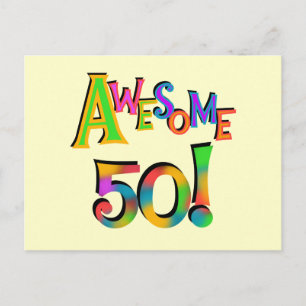 Carte Postale Magnifique 50 T-shirts et cadeaux d'anniversaire