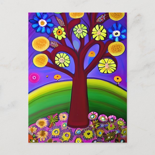 Carte Postale Magnifique Art | Maintenir le contact (Devant)