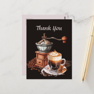 Carte Postale Magnifique café merci aux vendeurs