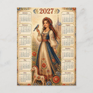 Carte Postale Magnifique calendrier 2027