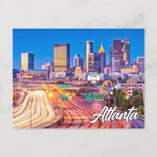 Carte Postale Magnifique centre-ville d'Atlanta, Géorgie, États-