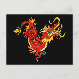 Carte Postale Magnifique Dragon Asiatique