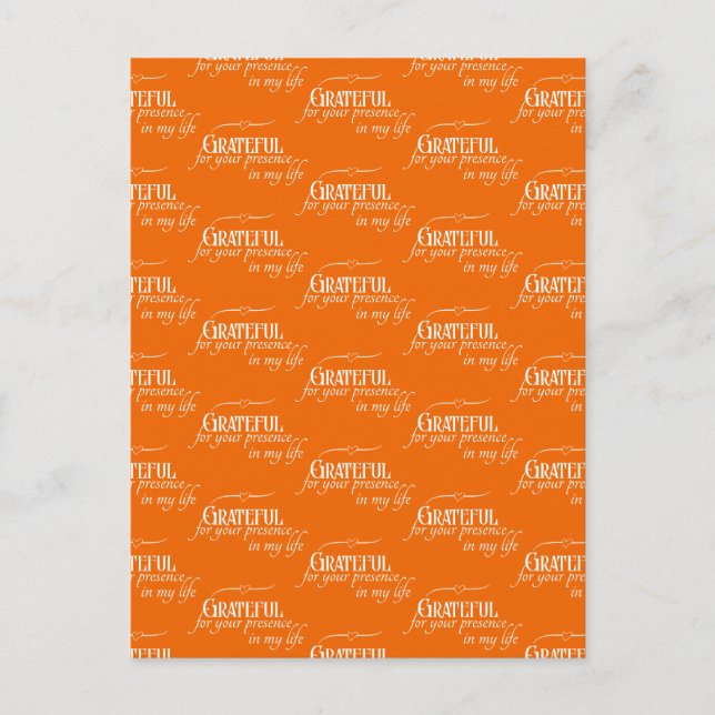 Carte Postale Magnifique Grateful Thanksgiving Automne Orange (Devant)