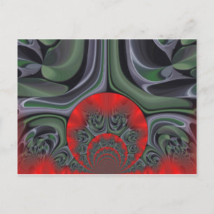 Carte Postale Magnifique impression d'art de l'aurore rouge