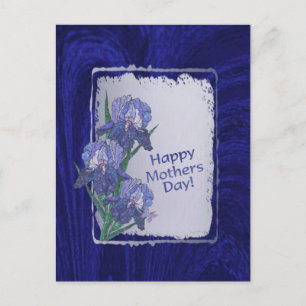 Carte Postale Magnifique Iris Blossoms Mothers Day Wings
