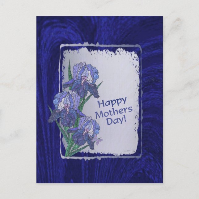 Carte Postale Magnifique Iris Blossoms Mothers Day Wings (Devant)