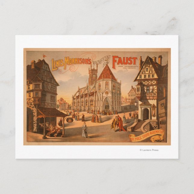 Carte Postale Magnifique Nouveau Faust Nuremberg Allemagne Poste (Devant)