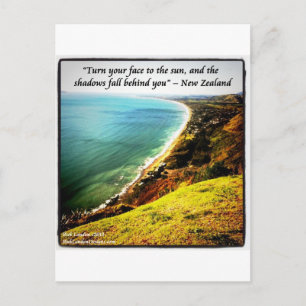 Carte Postale Magnifique Nouvelle-Zélande et proverbe célèbre