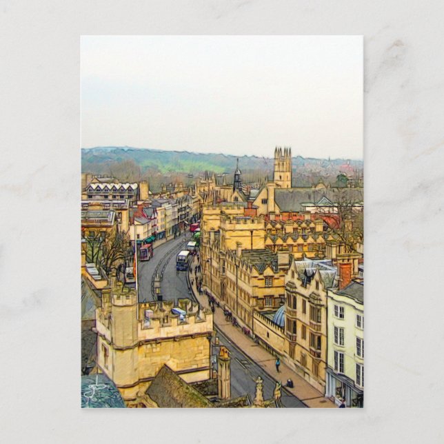 Carte Postale Magnifique Oxford, Angleterre, High Street, The Hi (Devant)
