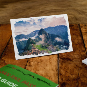 Carte Postale Magnifique Pérou Machu Picchu Vintage voyage