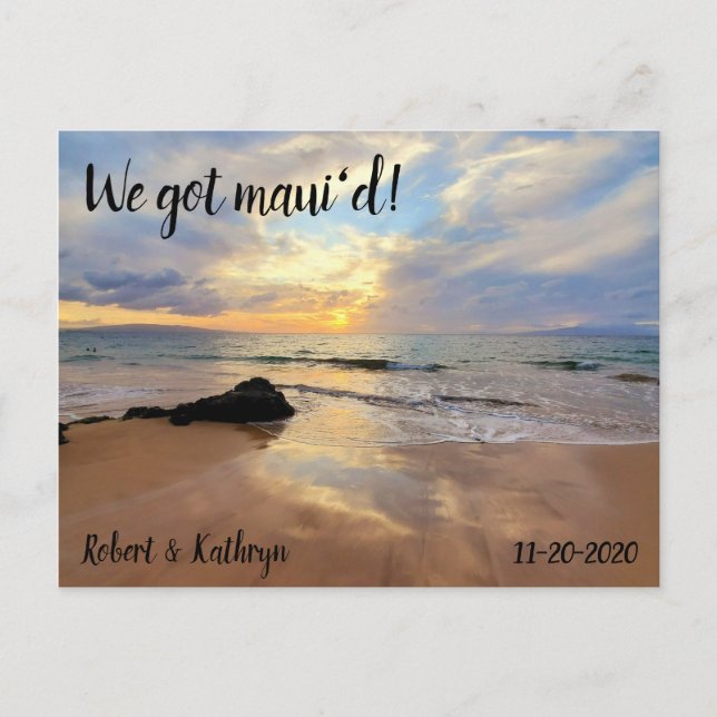 Carte Postale Magnifique plage de Maui Nous avons Maui'd (Devant)