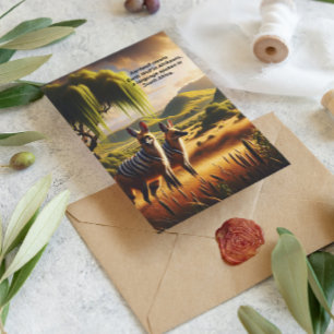 Carte Postale Magnifique Protèle Gracieusement Dans Les Prairies