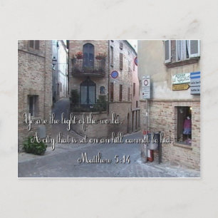 Carte Postale Magnifique rue de village italien avec Écriture