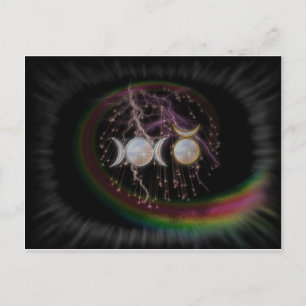 Carte Postale Magnifique Wiccan Triple Déesse Cosmique