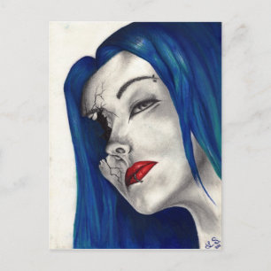 Carte Postale Magnifiquement Broken Imaginaire Original Art Cart