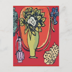 Carte Postale Magnolia à Vase, après Matisse