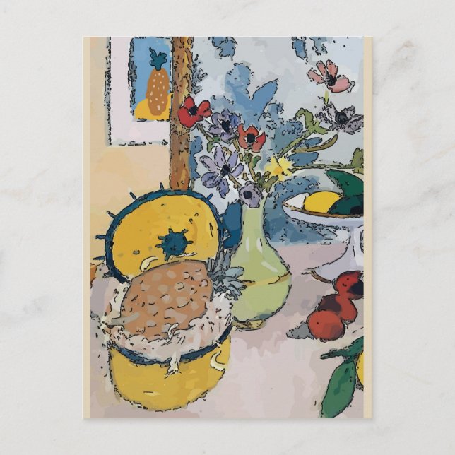 Carte Postale Magnolia à Vase, après Matisse (Devant)