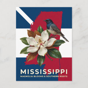 Carte Postale Magnolia du Mississippi et patrimoine floral de l'