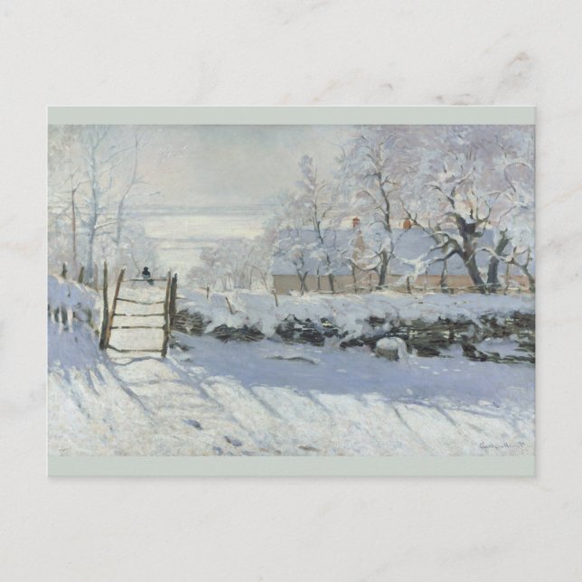 Carte Postale Magpie Claude Monet (Devant)