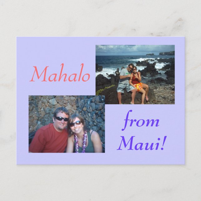 Carte Postale Mahalo, de Maui ! (Devant)